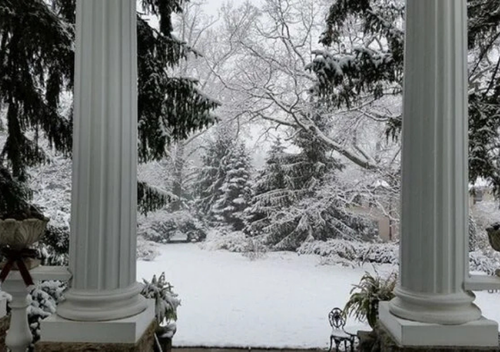 The private garden at the sister location, albemarle inn